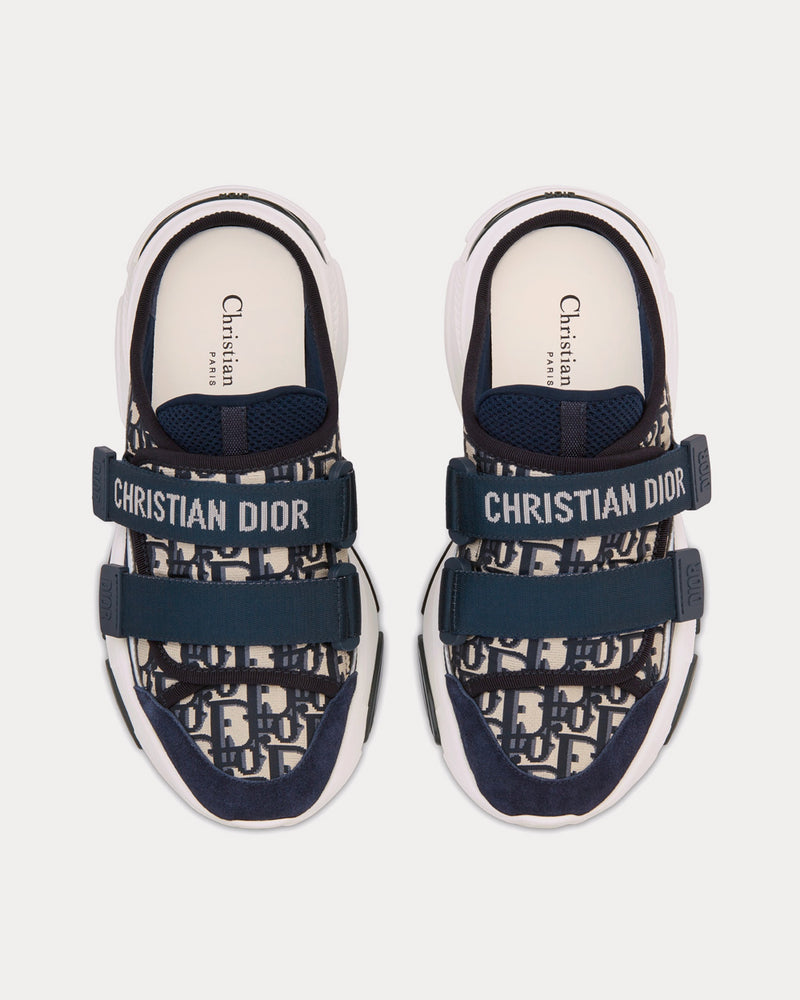 Dior D-Wander Deep Blue Dior Oblique Technical Fabric Slip On Sneakers - 2