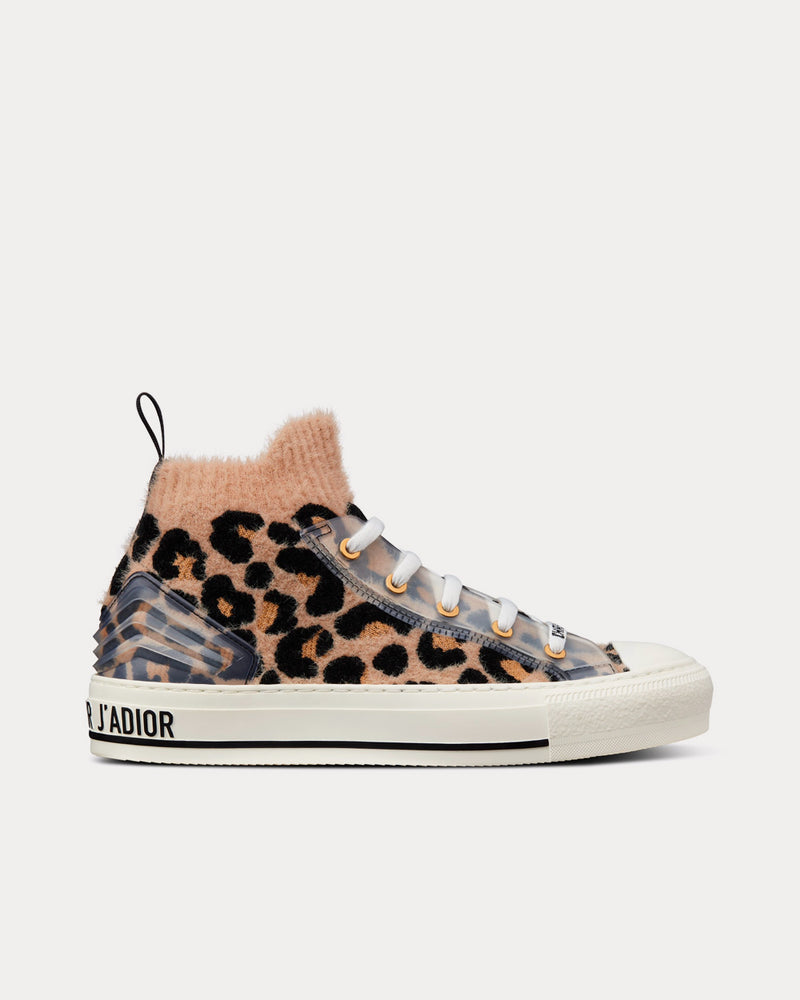 Dior Women's Walk'n'Dior Fur-Effect Knit Printed with Beige
