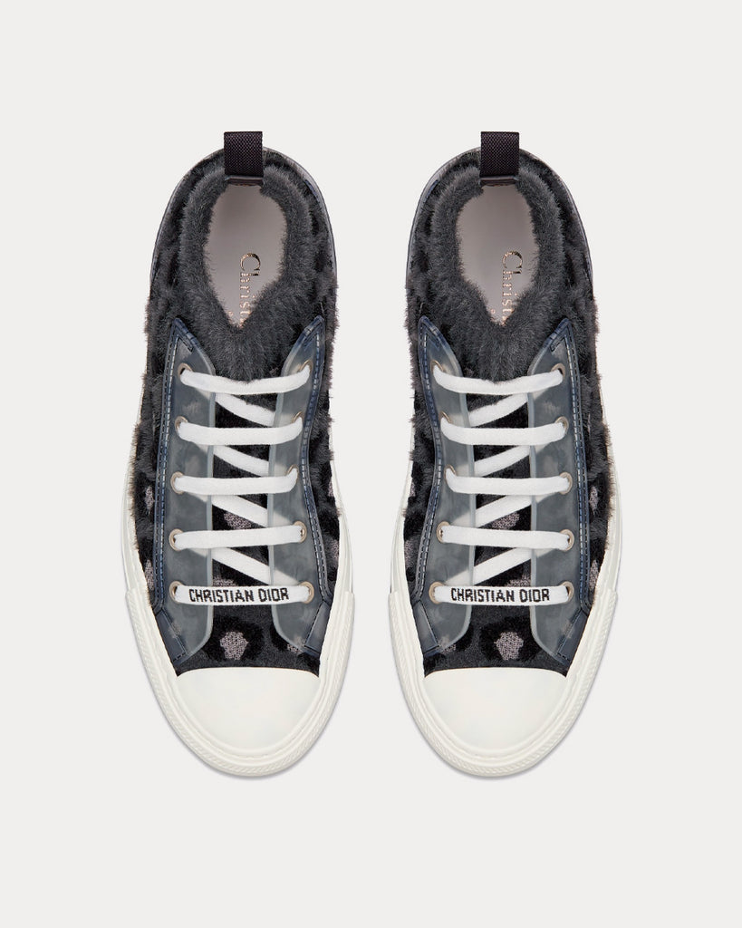 B57 Mid-Top Sneaker Navy Blue and White Smooth Calfskin with Beige and  Black Dior Oblique Jacquard