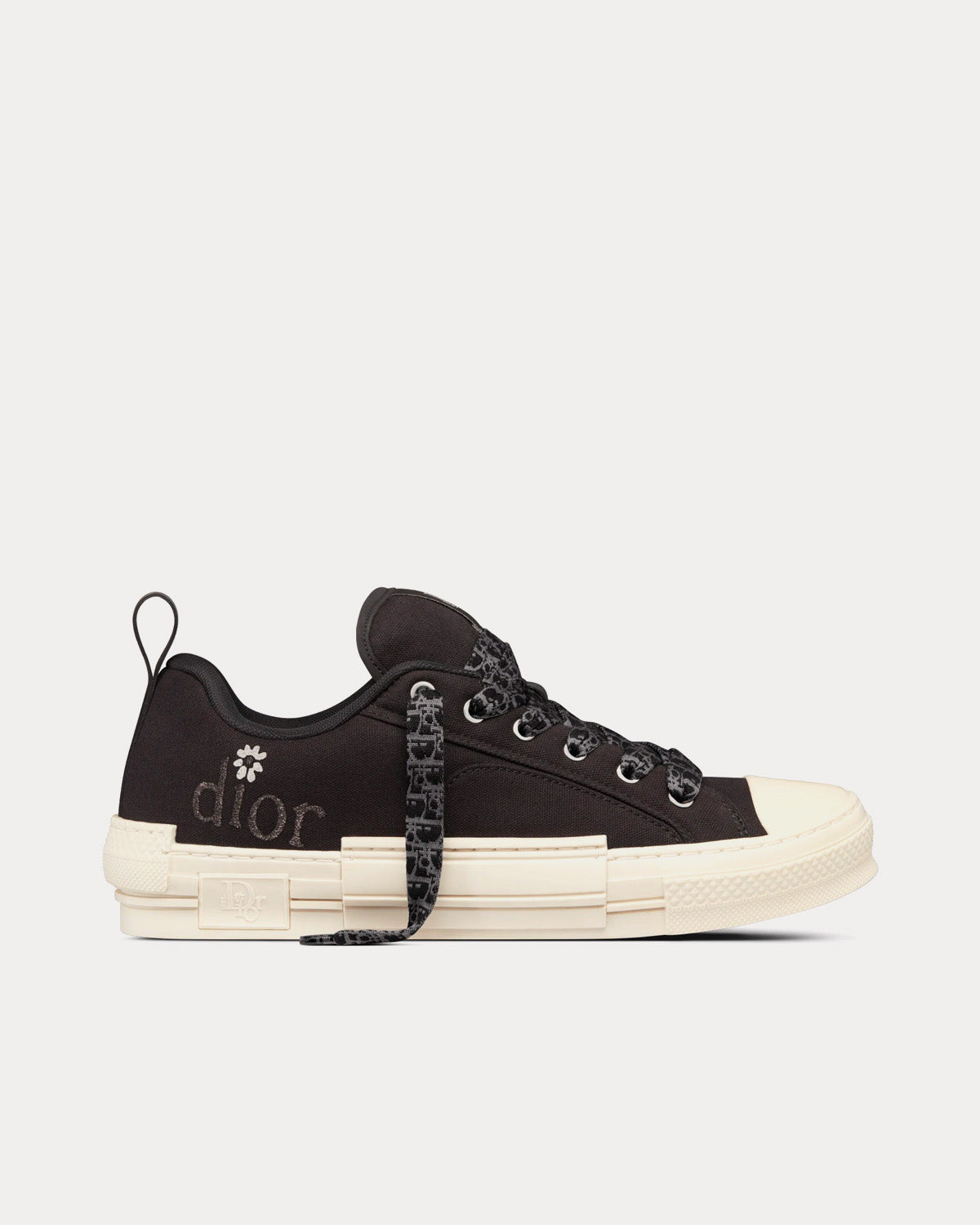 Dior x ERL - B23 Skater Black Cotton Canvas Low Top Sneakers