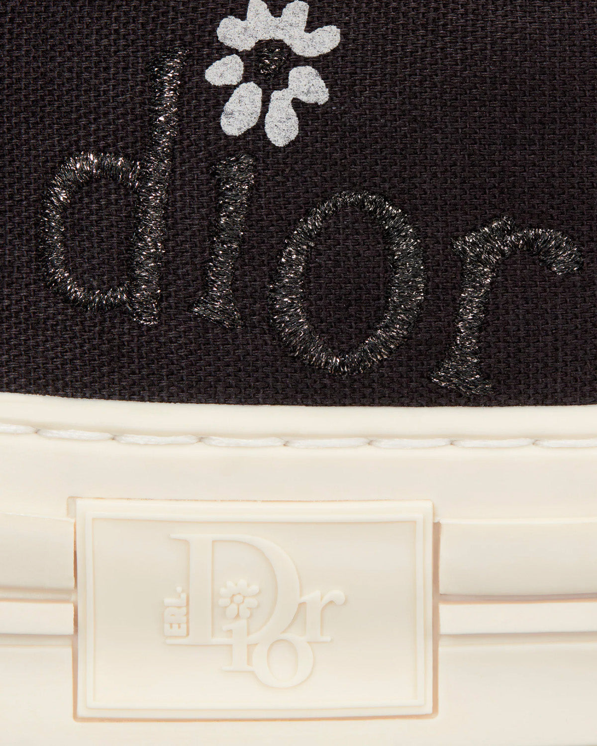 Dior x ERL - B23 Skater Black Cotton Canvas Low Top Sneakers