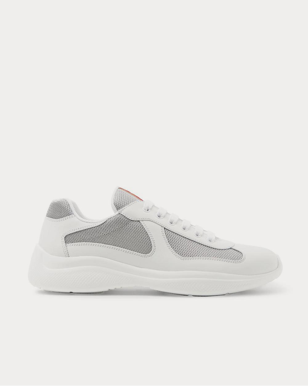 Prada - America's Cup Leather and Mesh  White low top sneakers