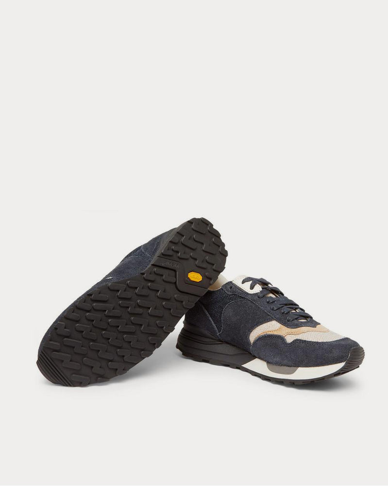 Visvim Roland Leather-Trimmed Suede and Canvas  Navy low top sneakers - 3