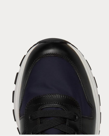 Prada Match Race Leather-Trimmed Nylon  Midnight blue low top sneakers - 5