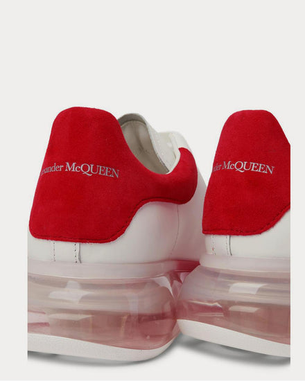 McQueen Exaggerated-Sole Suede-Trimmed Leather  White low top sneakers - 5