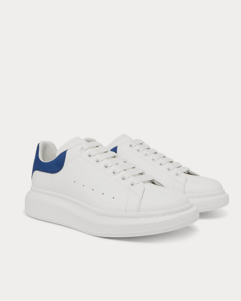 Alexander McQueen Exaggerated-Sole Suede-Trimmed Leather  White low top sneakers - 2