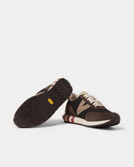 Visvim Attica Suede-Trimmed Nylon  Midnight blue low top sneakers - 3