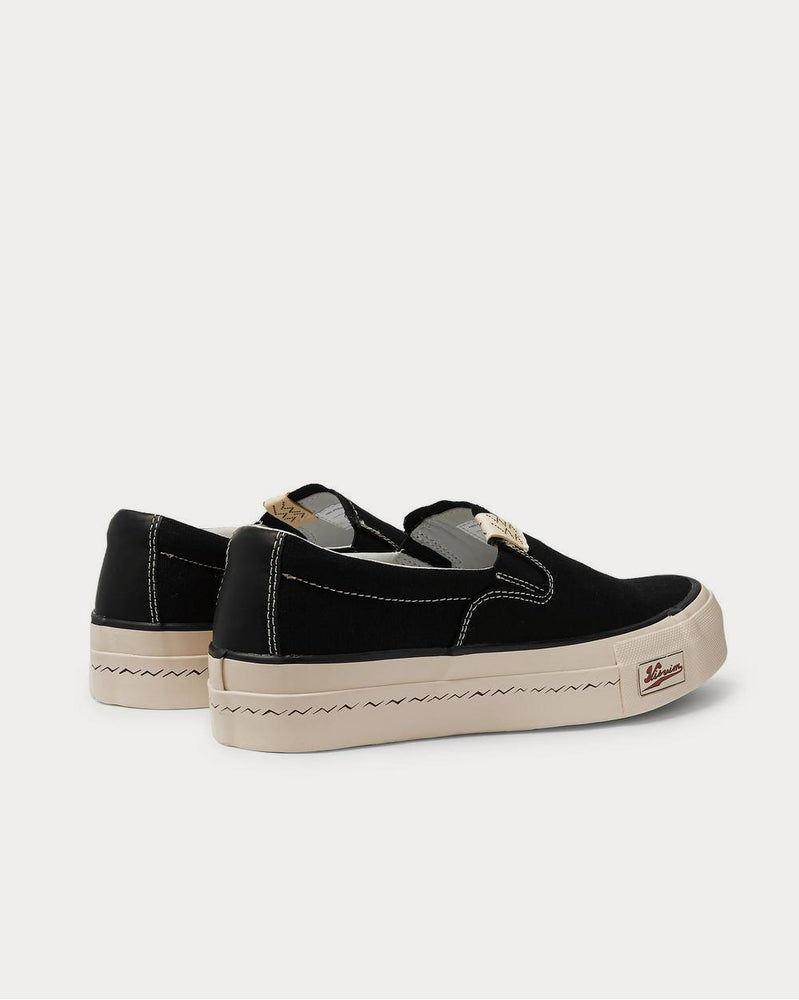 Visvim Skagway Canvas Slip-On  Black low top sneakers - 4