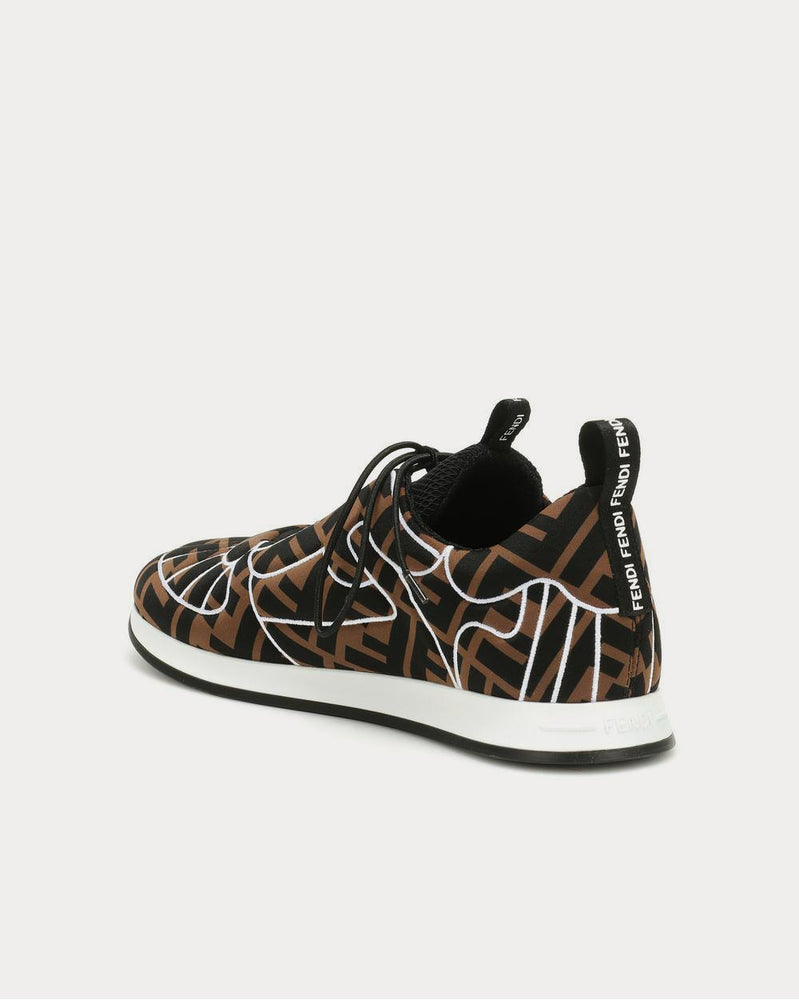 Fendi FFreedom Nero Black/Brown Low Top Sneakers - 3