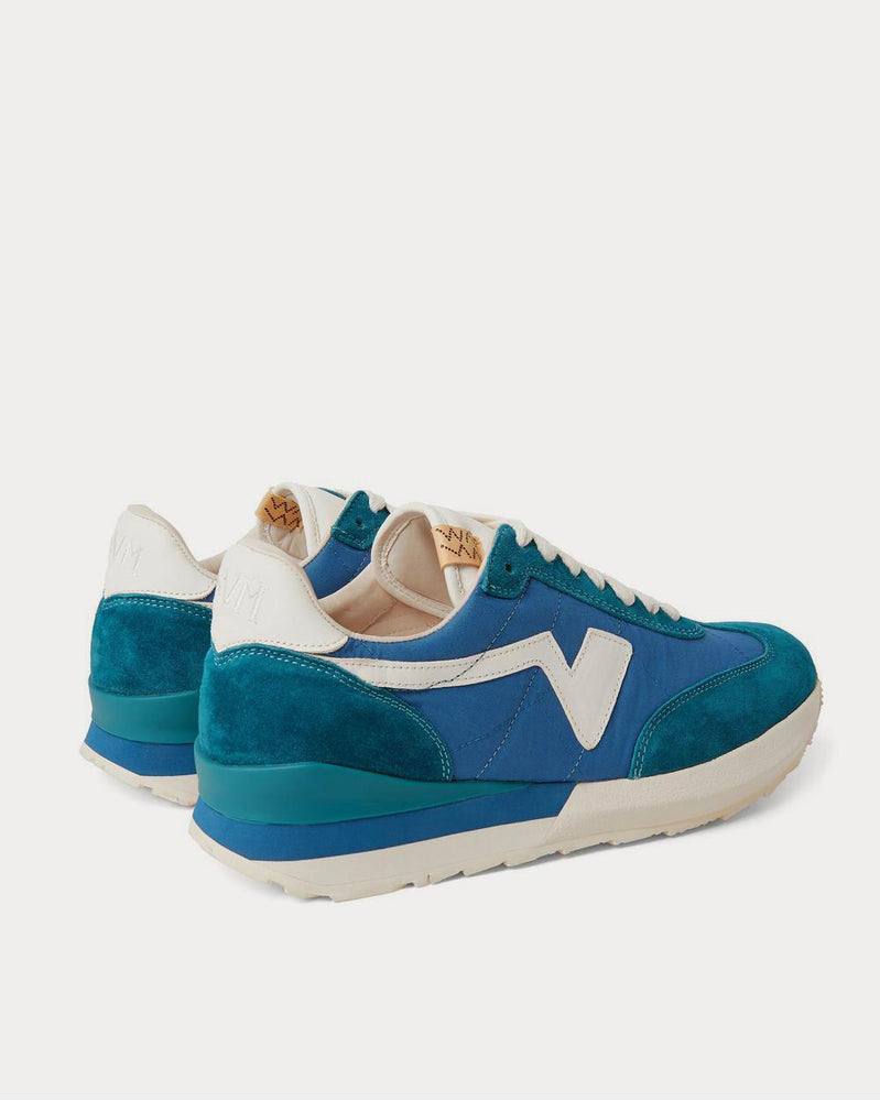 Visvim FKT Runner Suede- and Leather-Trimmed Nylon-Blend  Blue low top sneakers - 3