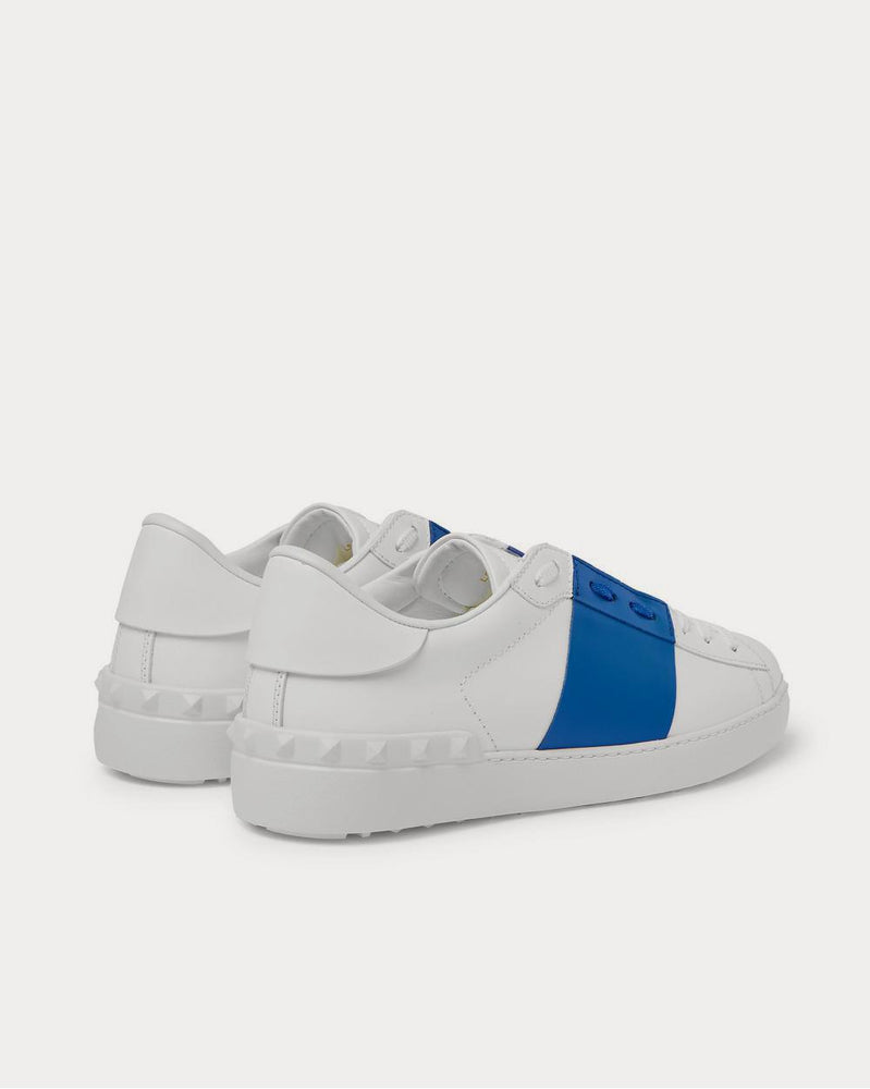 Valentino Open Striped Leather  White low top sneakers - 3