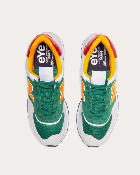 574 Legacy Green / Grey / Red Low Top Sneakers