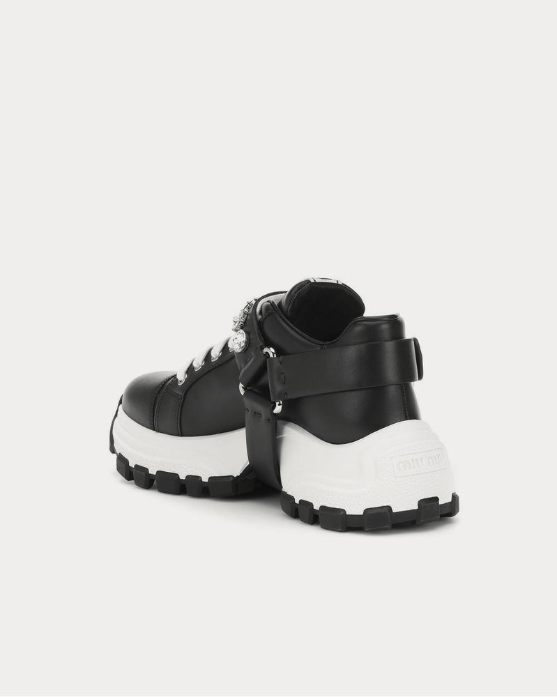 Miu Miu Embellished leather Nero Low Top Sneakers - 3