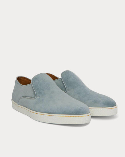 John Lobb Haven Suede Slip-On  Blue low top sneakers - 2