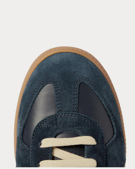 Maison Margiela Replica Suede and Leather  Navy low top sneakers - 5
