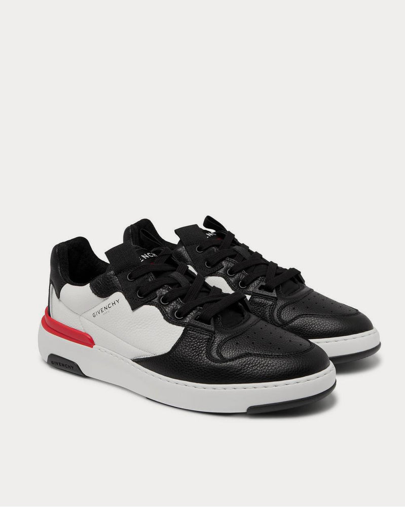 Givenchy Wing Grosgrain-Trimmed Full-Grain Leather  White low top sneakers - 2