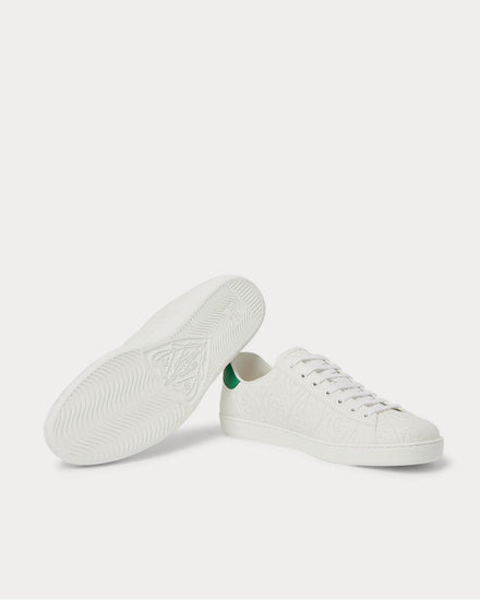 Gucci Ace G Rhombus Quilted Leather  White low top sneakers - 3