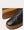Debossed Leather Black slip on sneakers