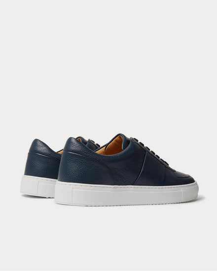 Mr P. Larry Panelled Full-Grain Leather  Navy low top sneakers - 3