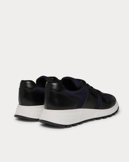 Prada Match Race Leather-Trimmed Nylon  Midnight blue low top sneakers - 4