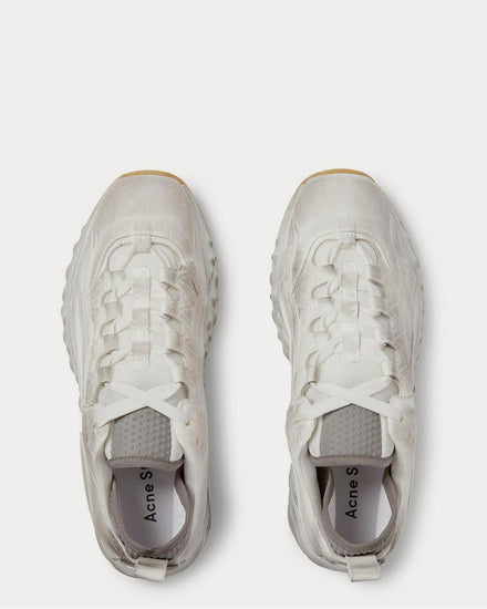 Acne Studios Distressed Suede  White low top sneakers - 6