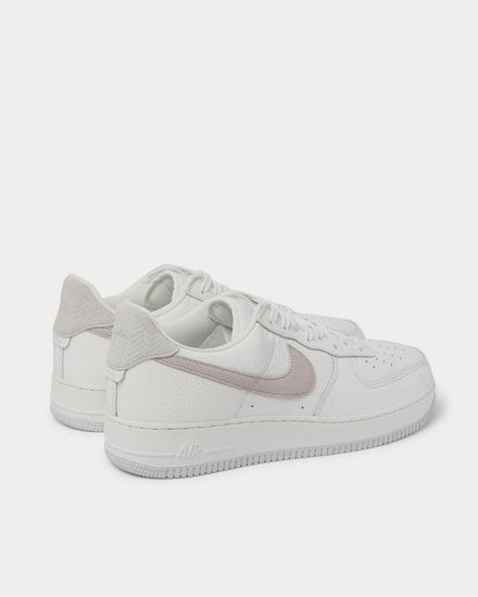 Nike Air Force 1 07 Suede-Trimmed Full-Grain Leather  White low top sneakers - 3