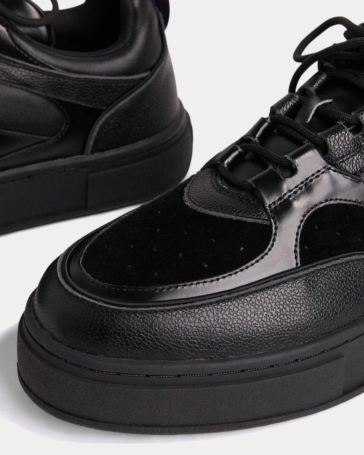 Eytys - Sidney Leather Black / Black Low Top Sneakers