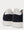 Leather-Trimmed Suede  Navy low top sneakers