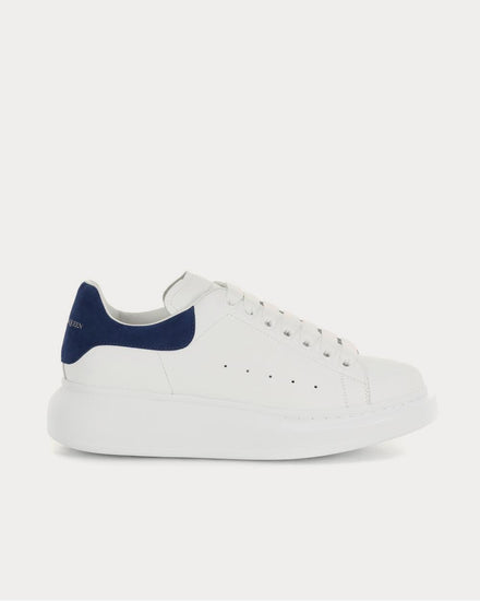 McQueen Leather White Paris Blue Low Top Sneakers - 1