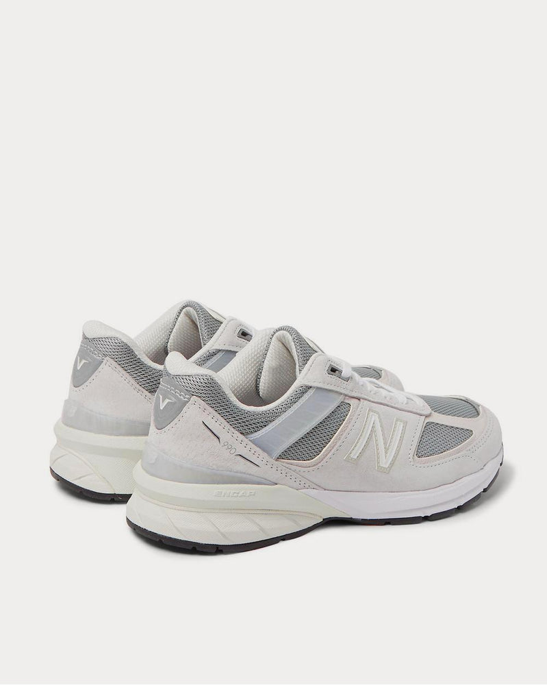 New Balance M990v5 Rubber-Trimmed Suede and Mesh  Gray low top sneakers - 3