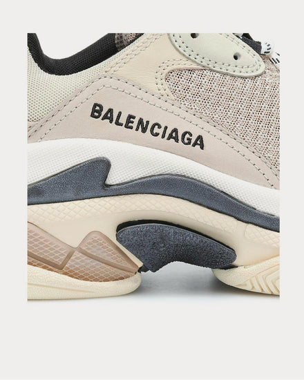 Balenciaga Triple S Beige Black Low Top Sneakers - 4