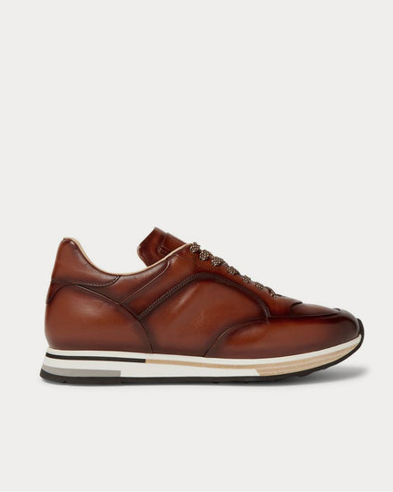 Dunhill Duke Leather  Light brown low top sneakers - 1