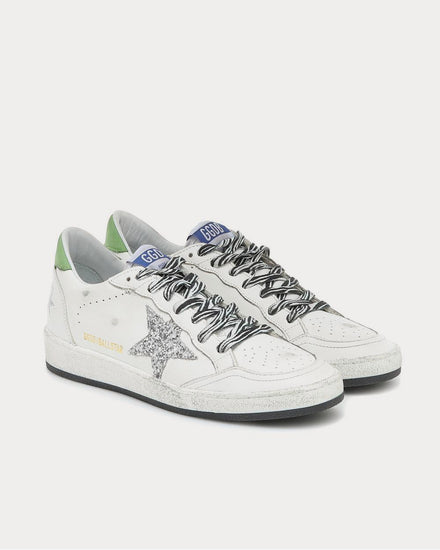 Golden Goose Ball Star glitter leather White Low Top Sneakers - 2