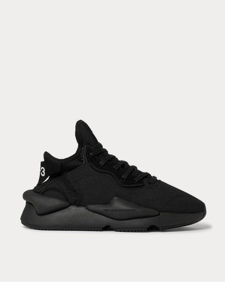 Y-3 Kaiwa Suede-Trimmed Canvas and Neoprene  Black low top sneakers - 1
