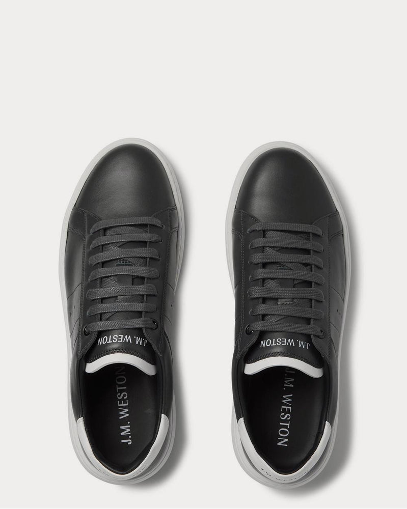 J.M. Weston Leather  Dark gray low top sneakers - 6
