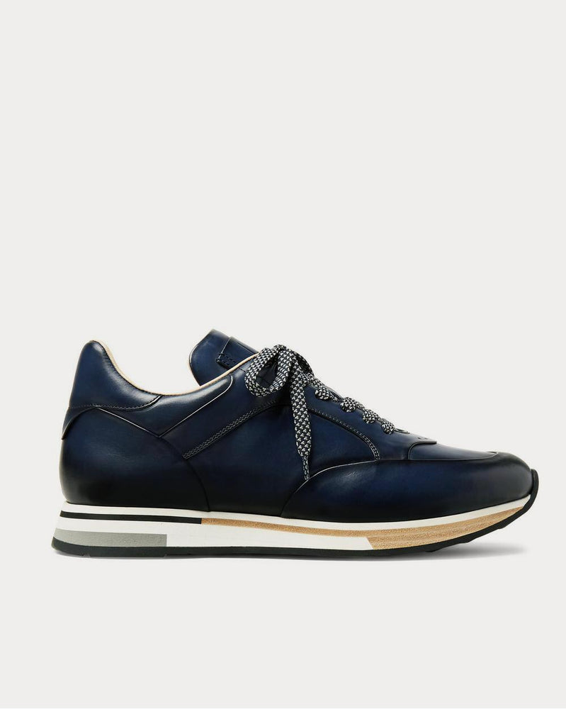 Dunhill Duke Leather  Navy low top sneakers - 1