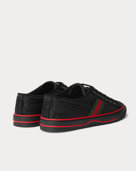 Gucci Off the Grid Webbing-Trimmed Monogrammed ECONYL Canvas  Black low top sneakers - 3