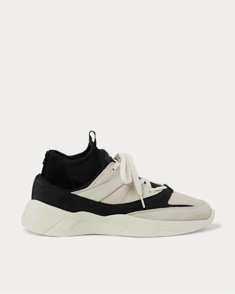 Fear of God Leather-Trimmed Suede and Mesh  Gray high top sneakers - 1