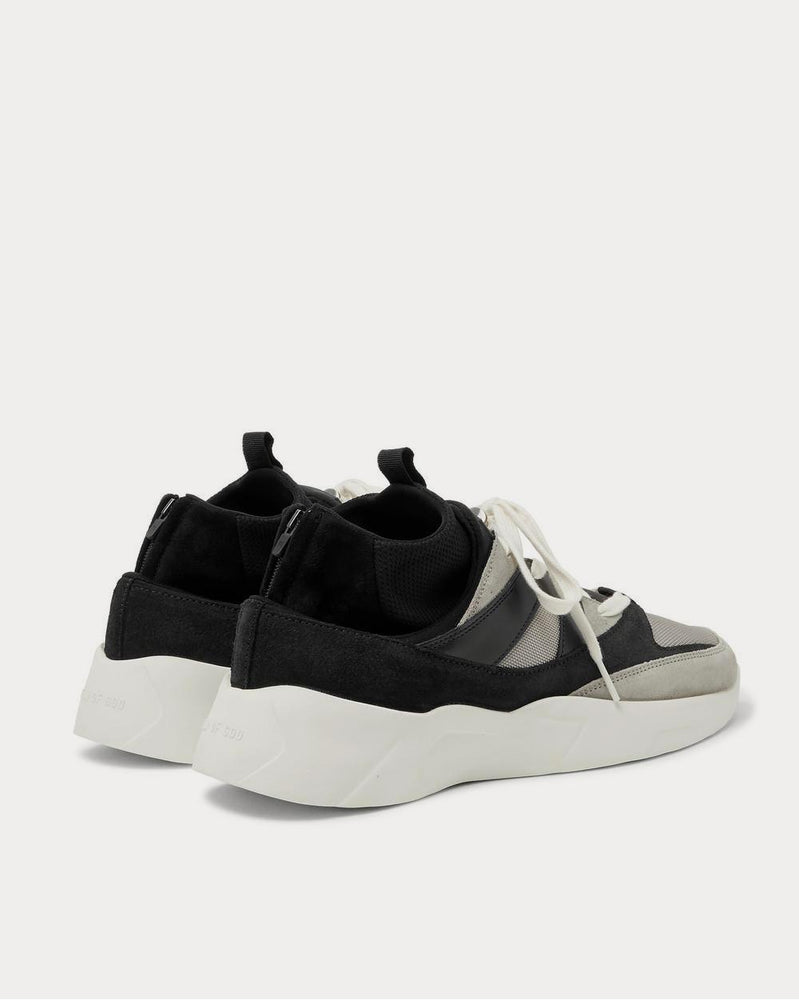 Fear of God Leather-Trimmed Suede and Mesh  Gray high top sneakers - 3