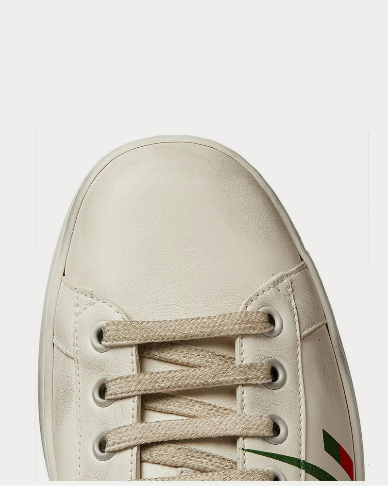 Gucci Ace Distressed Leather  Off-white low top sneakers - 5