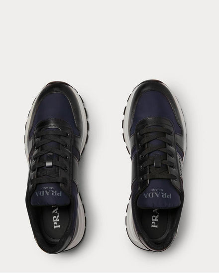 Prada Match Race Leather-Trimmed Nylon  Midnight blue low top sneakers - 6