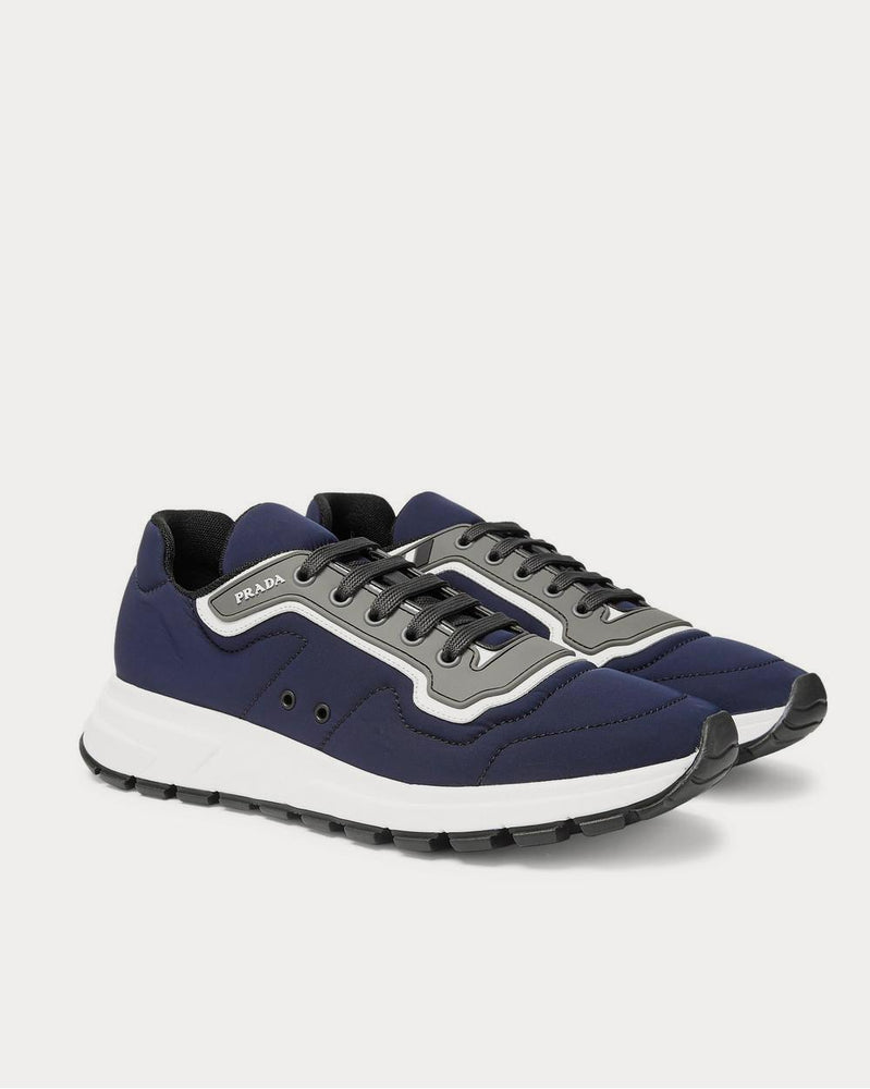 Prada Match Race Panelled Nylon, Leather and Rubber  Navy low top sneakers - 2
