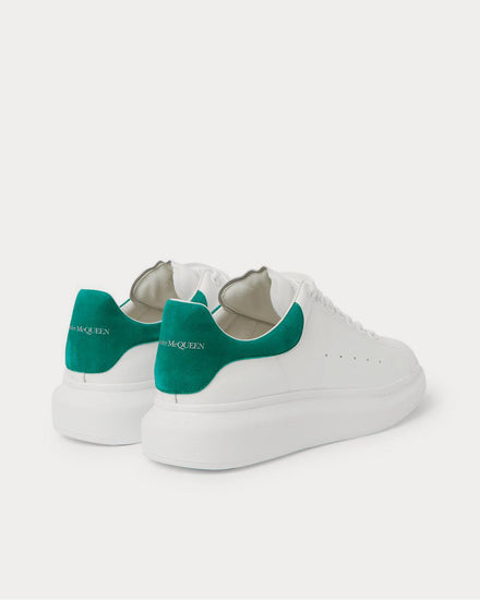 McQueen Exaggerated-Sole Suede-Trimmed Leather  White low top sneakers - 3