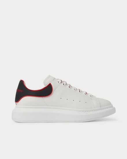 McQueen Exaggerated-Sole Rubber-Trimmed Leather  White low top sneakers - 1