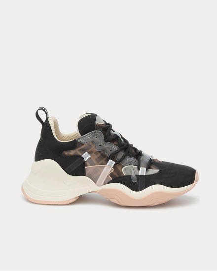 Fendi FFluid Mesh Black Low Top Sneakers - 1