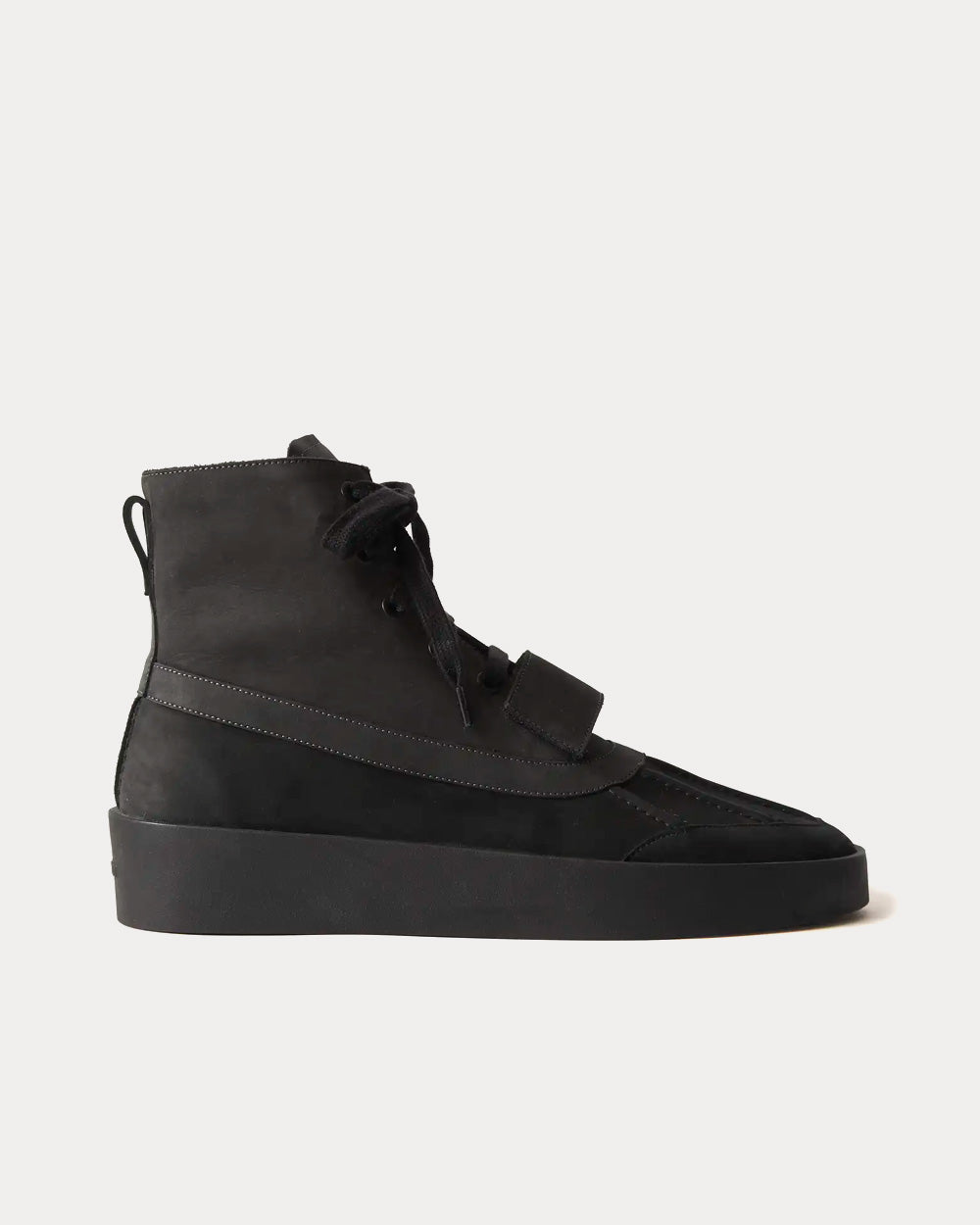 FEAR OF GOD DUCK BOOT 大特価！ Fear of God Men's Panelled Nubuck Duck Boots Black High Top Sneakers