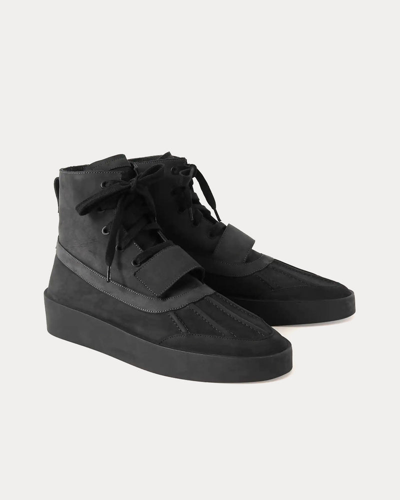 Fear of God Panelled Nubuck Duck Boots Black High Top Sneakers - 2
