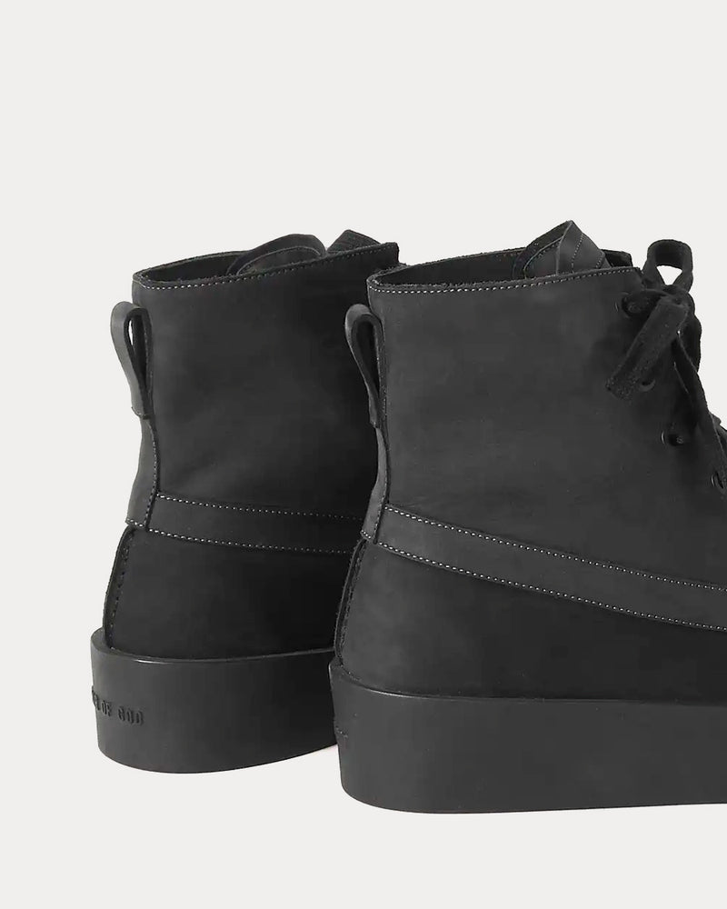 Fear of God Panelled Nubuck Duck Boots Black High Top Sneakers - 4