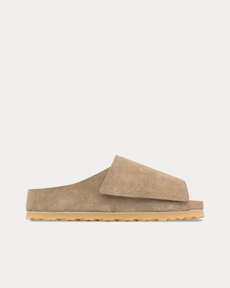 Fear of God x Birkenstock Los Feliz Suede Taupe Slip Ons - 1