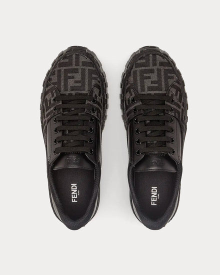 Fendi Men's Fabric Black Low Top Sneakers & Trainers